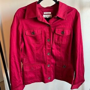 Jones New York Red Utility Jacket